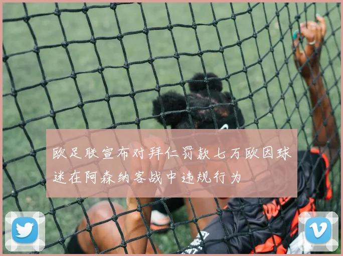 欧足联宣布对拜仁罚款七万欧因球迷在阿森纳客战中违规行为